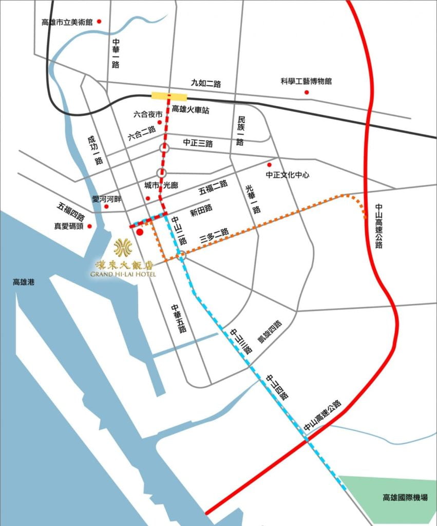 高雄漢來大飯店地圖